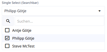 Beispiel Select Single Searchbar